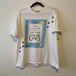 Vintage Cute Cats Art Quote Tshirt Unisex XL